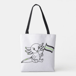 Bolso De Tela Axolotl lindo con bandera del orgullo gay LGBTQ+