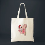 Bolso De Tela Axolotl Merry Christmas Winter Animals Axolotls Ad<br><div class="desc">El axolotl para Navidades con luces de hadas. Animales divertidos con regalos y nieve para las vacaciones. También es gracioso para los Navidades en julio. Los Axolotls son animales lindos y perfectos para los Navidades.</div>