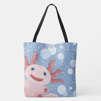 Bolso De Tela Axolotl y el diseño intrépido del vector de las