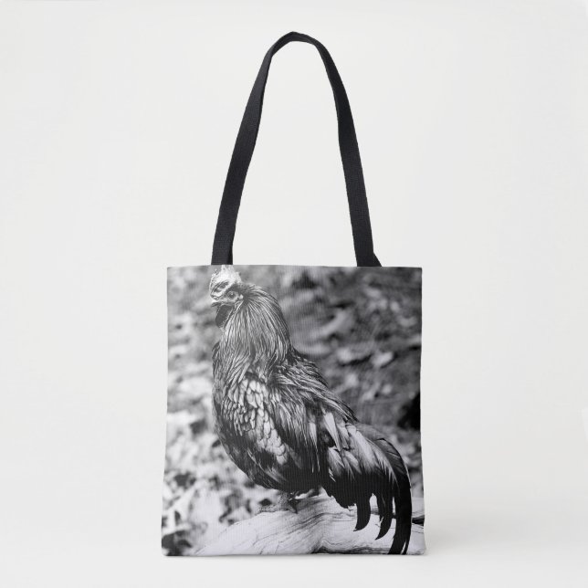 Bolso De Tela Ayam Cemani mono (Anverso)