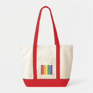 Bolso De Tela Ayuda del texto LGBTQ del arco iris del orgullo
