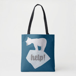Bolso De Tela Ayudar al oso polar