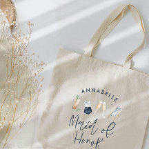 Azafata moderna con guion de cóctel femenino azul