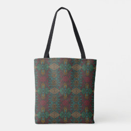 Bolso De Tela Aztec Native American Geometric Lined Pattern Art