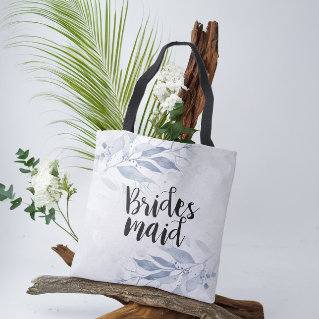 Bolso De Tela Azul acuarela deja a elegante novia de boda (Subido por el creador)