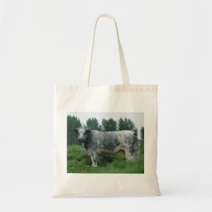 Bolso De Tela Azul belga de vaca