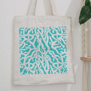 Bolso De Tela Azul blanco náutico del modelo del arrecife de