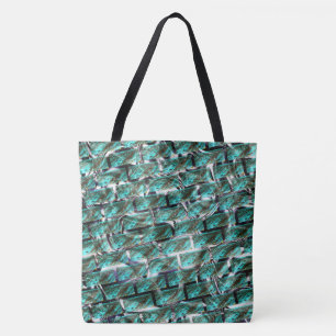 Bolso De Tela Azul claro, burbujas sobre la rejilla o efecto lad