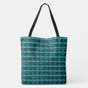 Bolso De Tela Azul claro, rayas o formas diferentes