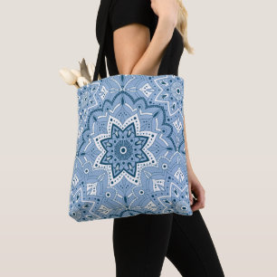 Bolso De Tela Azul colorido islámico sin foco