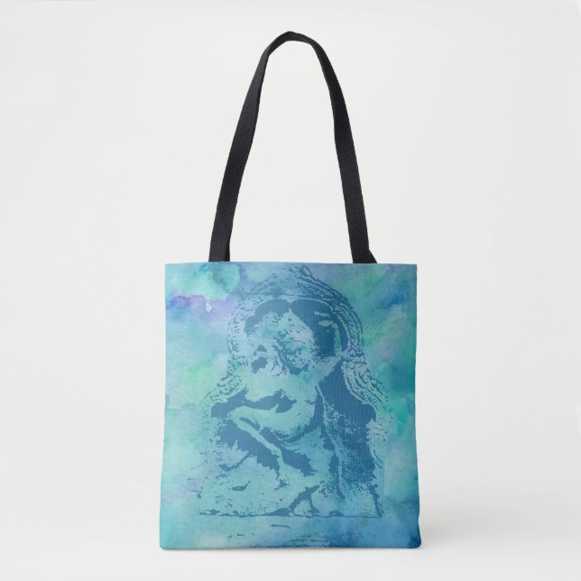 Bolso De Tela Azul de Apsara (Anverso)