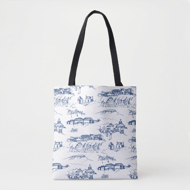 Bolso De Tela Azul de Chattanooga (Anverso)