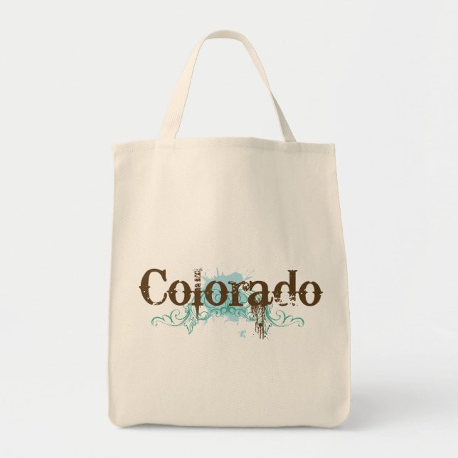 Bolso De Tela Azul de Colorado (Frente)