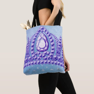 Bolso De Tela Azul de la corona de la época de la princesa