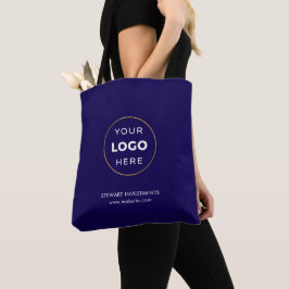 Bolso De Tela Azul de la Marina de Negocios con logotipo Persona