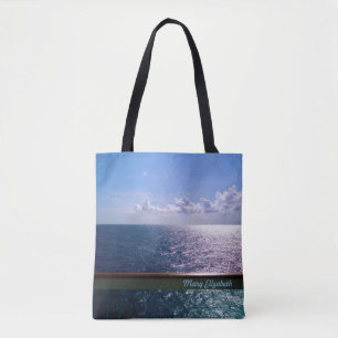 Bolso De Tela Azul de océano personalizado