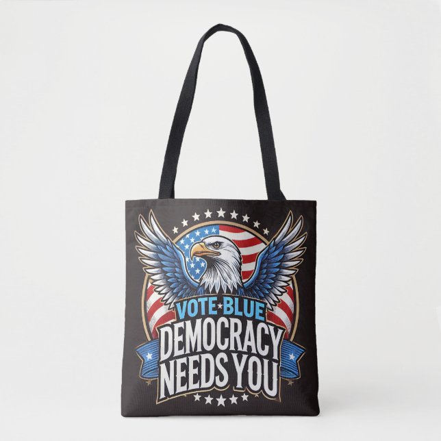 Bolso De Tela Azul del voto (Anverso)