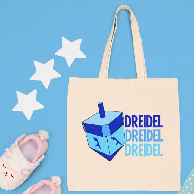 Bolso De Tela Azul Dreidel (Subido por el creador)
