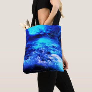 Bolso De Tela Azul En Las Nubes