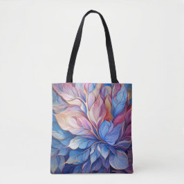 Bolso De Tela Azul Floral