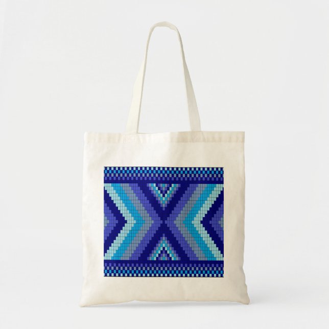 Bolso De Tela Azul grande (Frente)