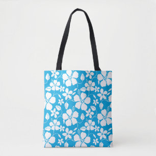 BOLSO DE TELA AZUL HULA (HIBISCO) HAWAIIAN