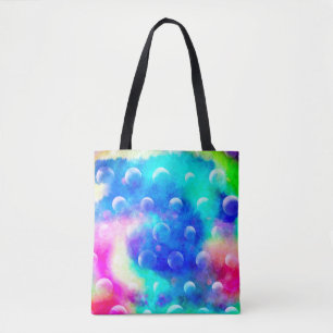 Bolso De Tela Azul moderno abstracto de burbujas fabulosas trend