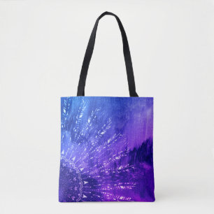 Bolso De Tela Azul morado Mandala nubes Boho Bohemian