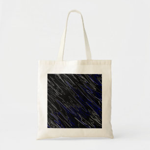 Bolso De Tela Azul negro mareado