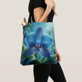 Bolso De Tela Azul Orquídea