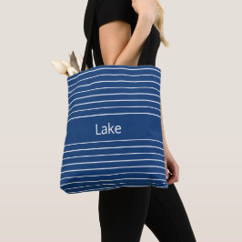 Bolso De Tela Azul oscuro elegante
