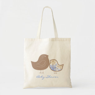 Bolso De Tela Azul Pastel Caprichoso Lindo Damasco Pollitos Bebé