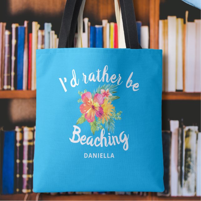 Bolso De Tela Azul Personalizado lindo "Más bien ser vengador" (Subido por el creador)