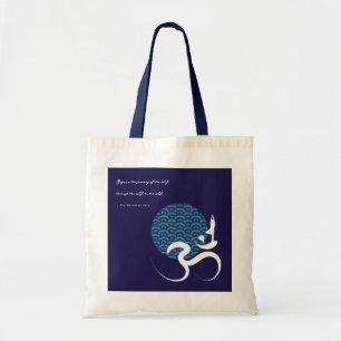 Bolso De Tela Azul Sol Yoga Espiritual Asiático Om Aum Calligraf