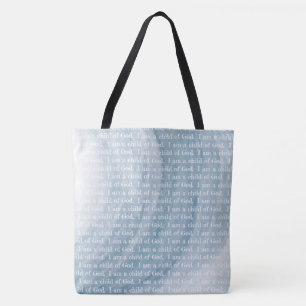 Bolso De Tela Azul soy un niño de Dios acuarela