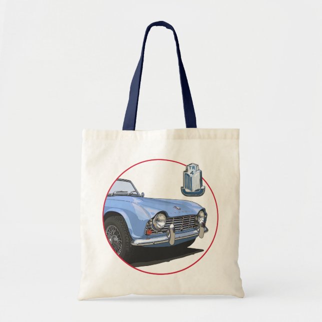 Bolso De Tela Azul TR4 (Frente)