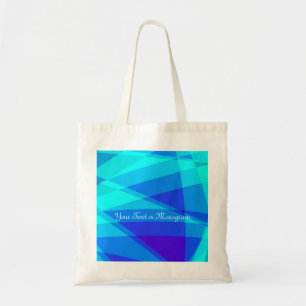 Bolso De Tela Azul Turquesa Geométrico Moderno Natural