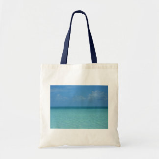 Bolso De Tela Azul turquesa tropical del horizonte del Caribe