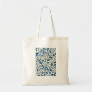 Bolso De Tela Azul Vintage Floral Asiático: Chinoiserie Antiguo