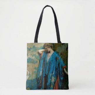 Bolso De Tela Azul y Amarillo