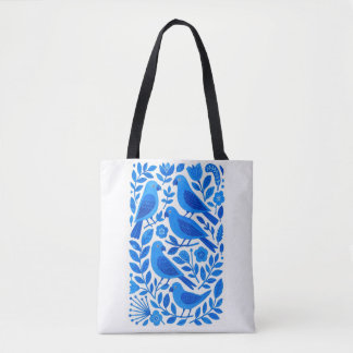 Bolso De Tela Azul y oliage