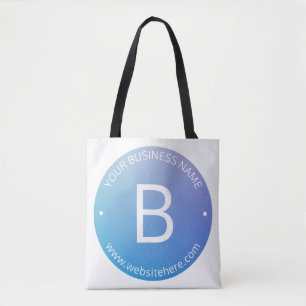 Bolso De Tela Azul y púrpura degradado con texto editable