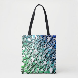 Bolso De Tela Azul y Verde