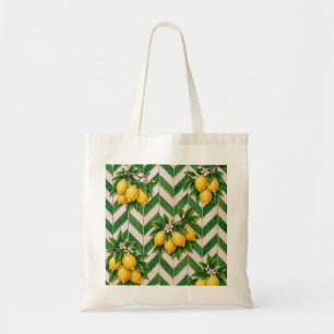 Bolso De Tela Azulejo de Chevron Marroquí de Limón
