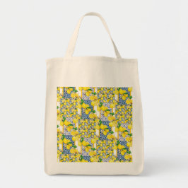 Bolso De Tela Azulejo portugués limón mediterráneo Santorini
