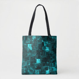Bolso De Tela Azulejos Digitales de Acuarela Brillante