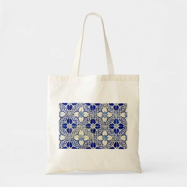 Bolso De Tela Azulejos, portuguese tiles (Frente)
