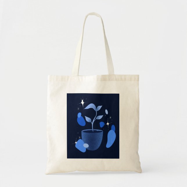 Bolso De Tela ¡Azulísimo! (Frente)