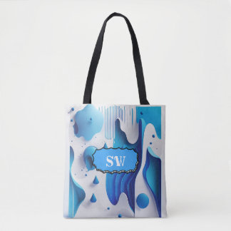 Bolso De Tela Azure Flow Monogrammed Carry-All Tote