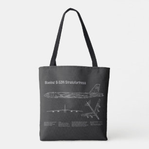 Bolso De Tela B-52 Estratotrora - Planes Blueprint del avión PD